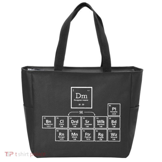 DnD Periodic Table Zip Tote Bag