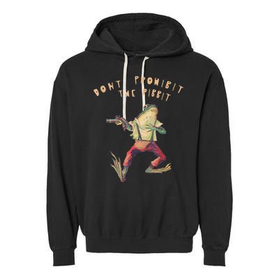 Don't Prohibit The Ribbit Frog Garment-Dyed Fleece Hoodie