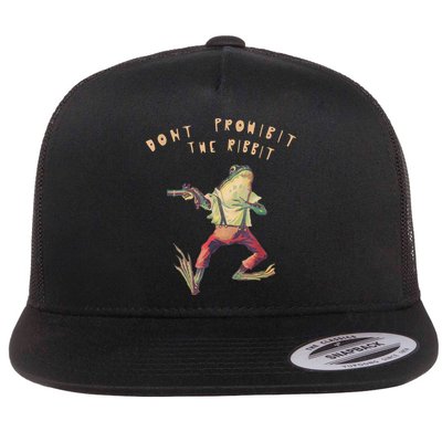 Don't Prohibit The Ribbit Frog Flatbill Hat