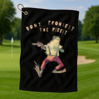 Don't Prohibit The Ribbit Frog Golf Towel