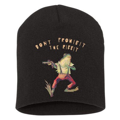 Don't Prohibit The Ribbit Frog Short Acrylic Beanie
