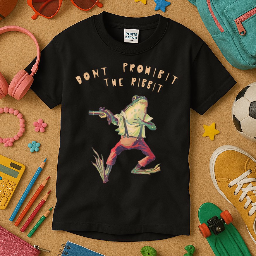 Don't Prohibit The Ribbit Frog Kids T-Shirt