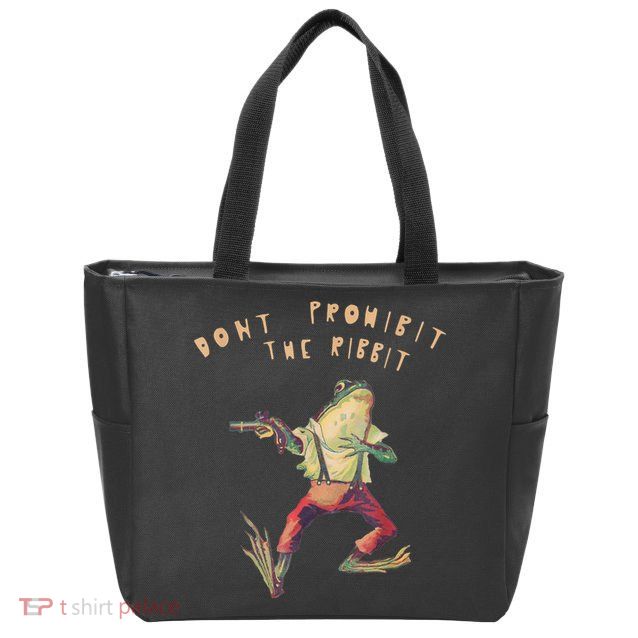 Don't Prohibit The Ribbit Frog Zip Tote Bag