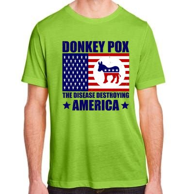 Donkey Pox The Disease Destroying America Vintage USA Funny Adult ChromaSoft Performance T-Shirt