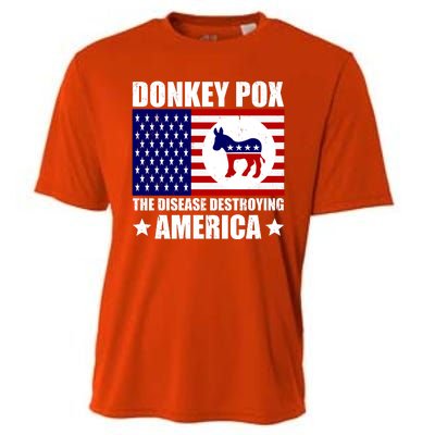 Donkey Pox The Disease Destroying America Vintage USA Funny Cooling Performance Crew T-Shirt