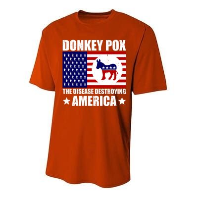 Donkey Pox The Disease Destroying America Vintage USA Funny Performance Sprint T-Shirt