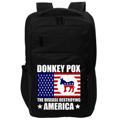 Donkey Pox The Disease Destroying America Vintage USA Funny Impact Tech Backpack