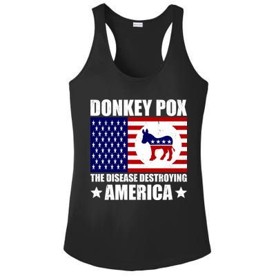 Donkey Pox The Disease Destroying America Vintage USA Funny Ladies PosiCharge Competitor Racerback Tank