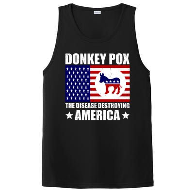 Donkey Pox The Disease Destroying America Vintage USA Funny PosiCharge Competitor Tank