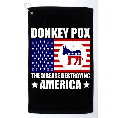 Donkey Pox The Disease Destroying America Vintage USA Funny Golf Towel