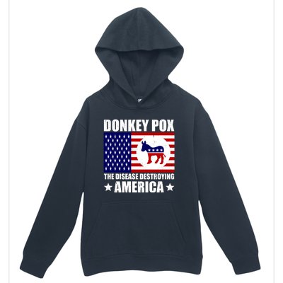 Donkey Pox The Disease Destroying America Vintage USA Funny Urban Pullover Hoodie