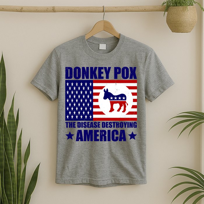 Donkey Pox The Disease Destroying America Vintage USA Funny T-Shirt