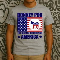 Donkey Pox The Disease Destroying America Vintage USA Funny T-Shirt