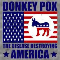 Donkey Pox The Disease Destroying America Vintage USA Funny T-Shirt