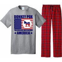 Donkey Pox The Disease Destroying America Vintage USA Funny Pajama Set