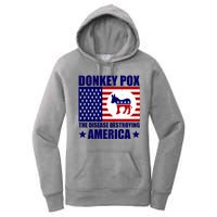 Donkey Pox The Disease Destroying America Vintage USA Funny Women's Pullover Hoodie