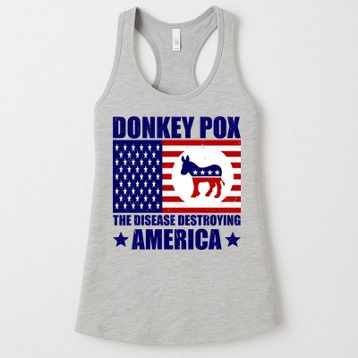 Donkey Pox The Disease Destroying America Vintage USA Funny Womens Tank Top