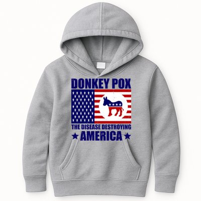 Donkey Pox The Disease Destroying America Vintage USA Funny Kids Hoodie