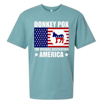 Donkey Pox The Disease Destroying America Vintage USA Funny Sueded Cloud Jersey T-Shirt