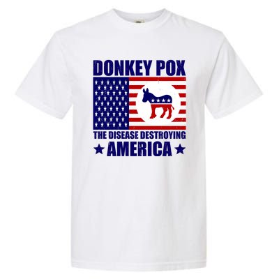 Donkey Pox The Disease Destroying America Vintage USA Funny Garment-Dyed Heavyweight T-Shirt