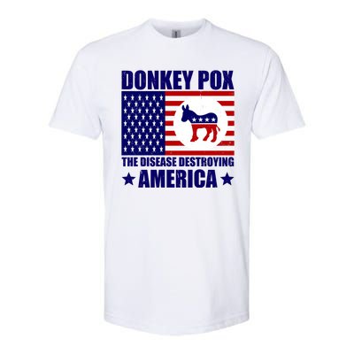 Donkey Pox The Disease Destroying America Vintage USA Funny Softstyle® CVC T-Shirt