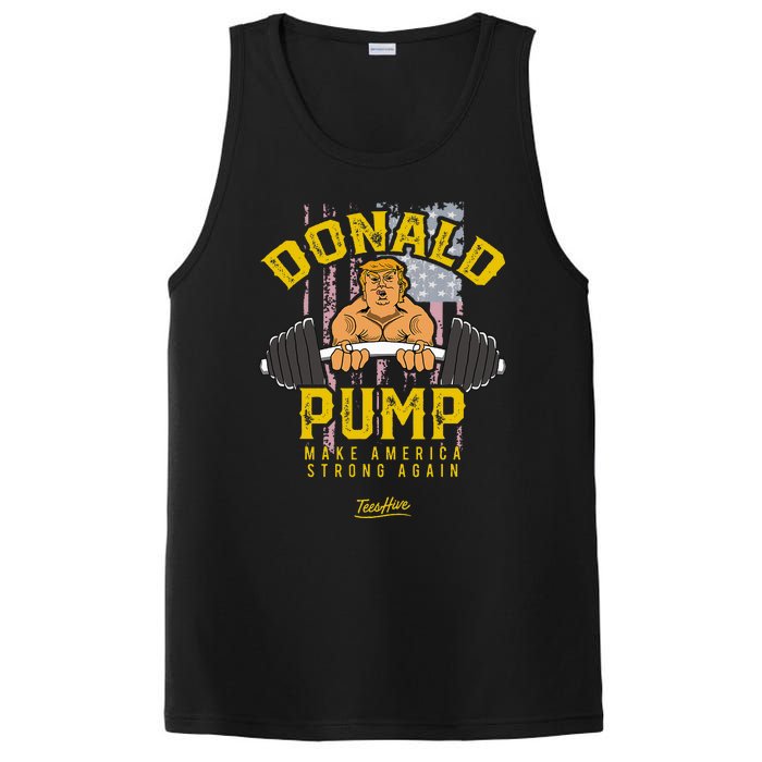 Donald Pump Trump Gym Trump Workout Trump PosiCharge Competitor Tank