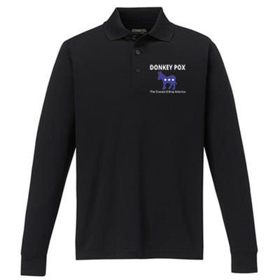 Donkey Pox The Disease Killing America Performance Long Sleeve Polo