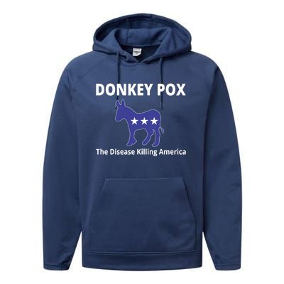 Donkey Pox The Disease Killing America Performance Fleece Hoodie