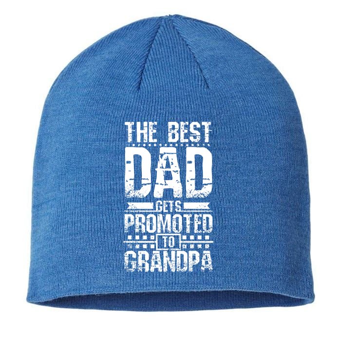 Dad Promoted To Grandpa With Dad Grandpa Funny Gift Sustainable Beanie