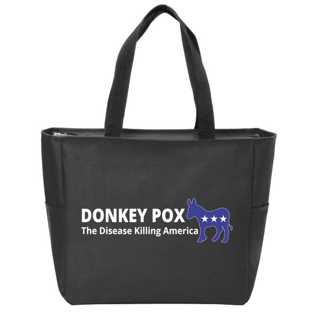Donkey Pox The Disease Killing America Funny Zip Tote Bag