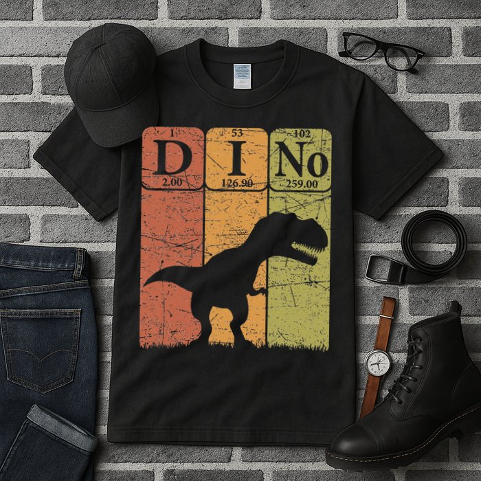 Dinosaur Periodic Table Elements T Rex Dino Paleontologist Tall T-Shirt