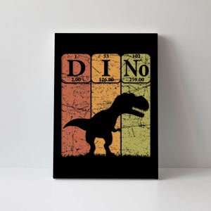 Dinosaur Periodic Table Elements T Rex Dino Paleontologist Canvas