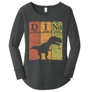 Dinosaur Periodic Table Elements T Rex Dino Paleontologist Women's Perfect Tri Tunic Long Sleeve Shirt