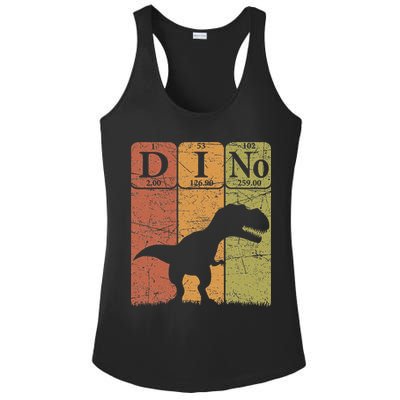 Dinosaur Periodic Table Elements T Rex Dino Paleontologist Ladies PosiCharge Competitor Racerback Tank