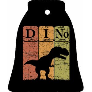 Dinosaur Periodic Table Elements T Rex Dino Paleontologist Ceramic Bell Ornament