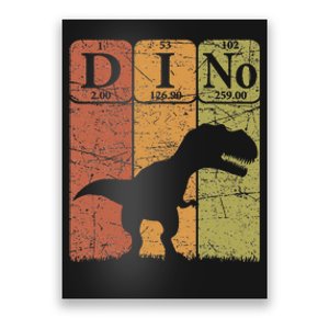 Dinosaur Periodic Table Elements T Rex Dino Paleontologist Poster