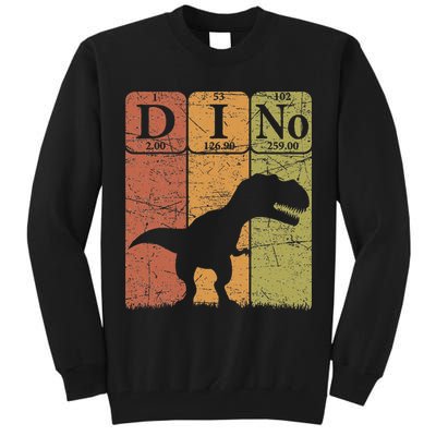 Dinosaur Periodic Table Elements T Rex Dino Paleontologist Tall Sweatshirt
