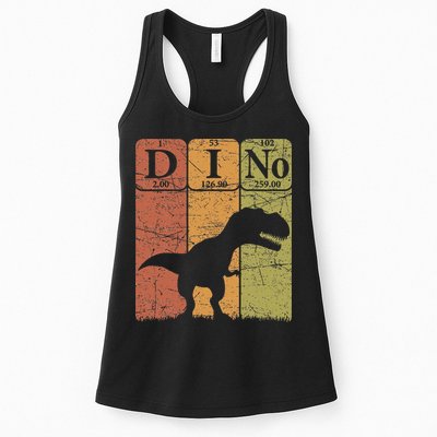Dinosaur Periodic Table Elements T Rex Dino Paleontologist Womens Tank Top