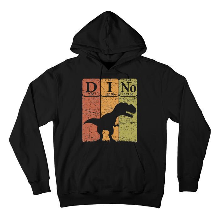 Dinosaur Periodic Table Elements T Rex Dino Paleontologist Tall Hoodie