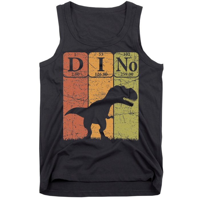 Dinosaur Periodic Table Elements T Rex Dino Paleontologist Tank Top
