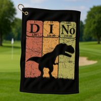 Dinosaur Periodic Table Elements T Rex Dino Paleontologist Golf Towel