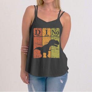 Dinosaur Periodic Table Elements T Rex Dino Paleontologist Women's Strappy Tank