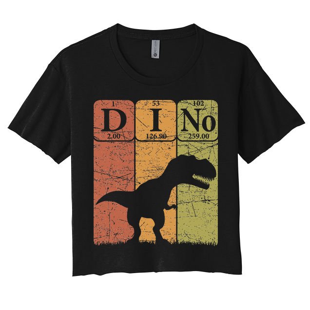 Dinosaur Periodic Table Elements T Rex Dino Paleontologist Crop Top