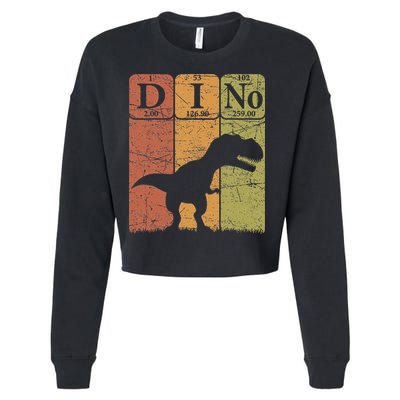 Dinosaur Periodic Table Elements T Rex Dino Paleontologist Cropped Pullover Crew
