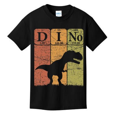 Dinosaur Periodic Table Elements T Rex Dino Paleontologist Kids T-Shirt