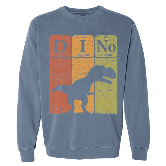 Dinosaur Periodic Table Elements T Rex Dino Paleontologist Garment-Dyed Sweatshirt