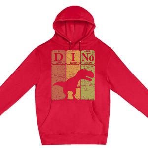 Dinosaur Periodic Table Elements T Rex Dino Paleontologist Premium Pullover Hoodie