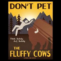 Dont Pet The Fluffy Cows Flexfit Unipanel Trucker Cap