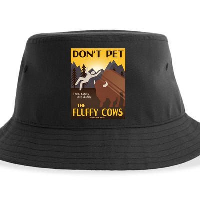 Dont Pet The Fluffy Cows Sustainable Bucket Hat