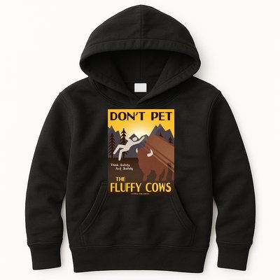 Dont Pet The Fluffy Cows Kids Hoodie